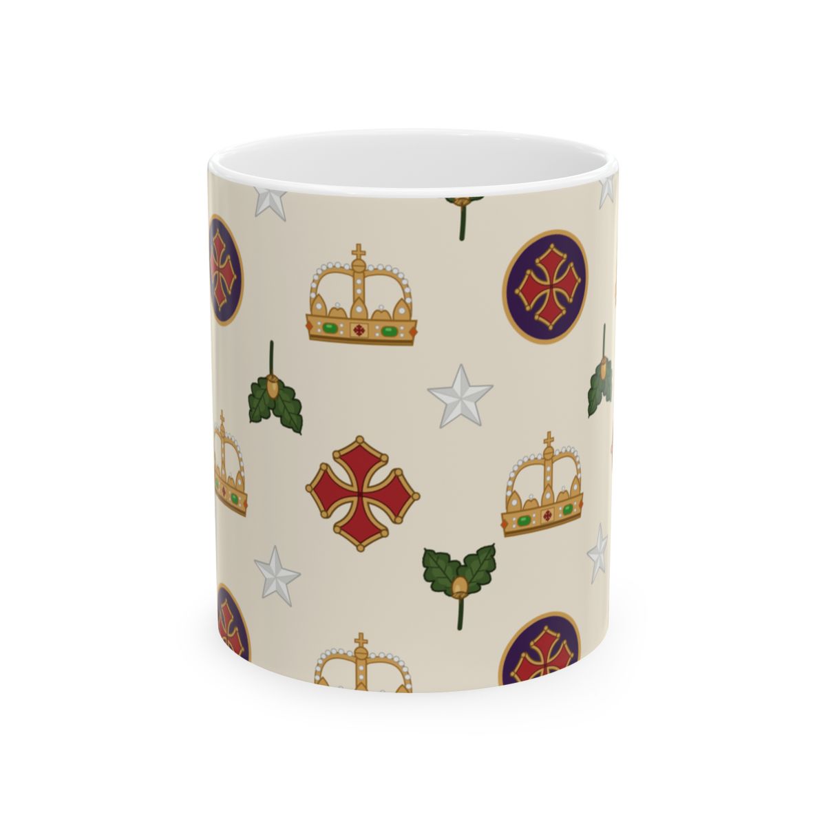Octavian Monogram Mug, Blanc