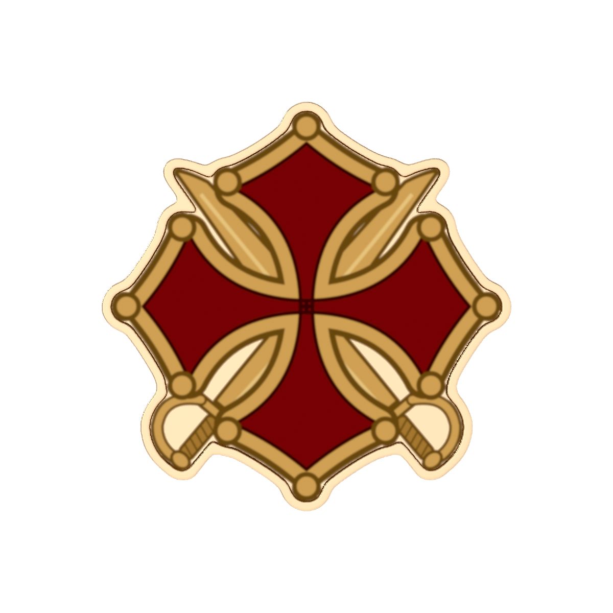 Sabre Cross Pin, front