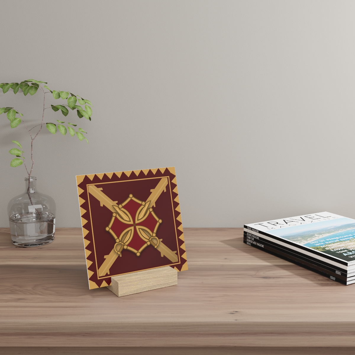 Army Colours Board with Stand, context