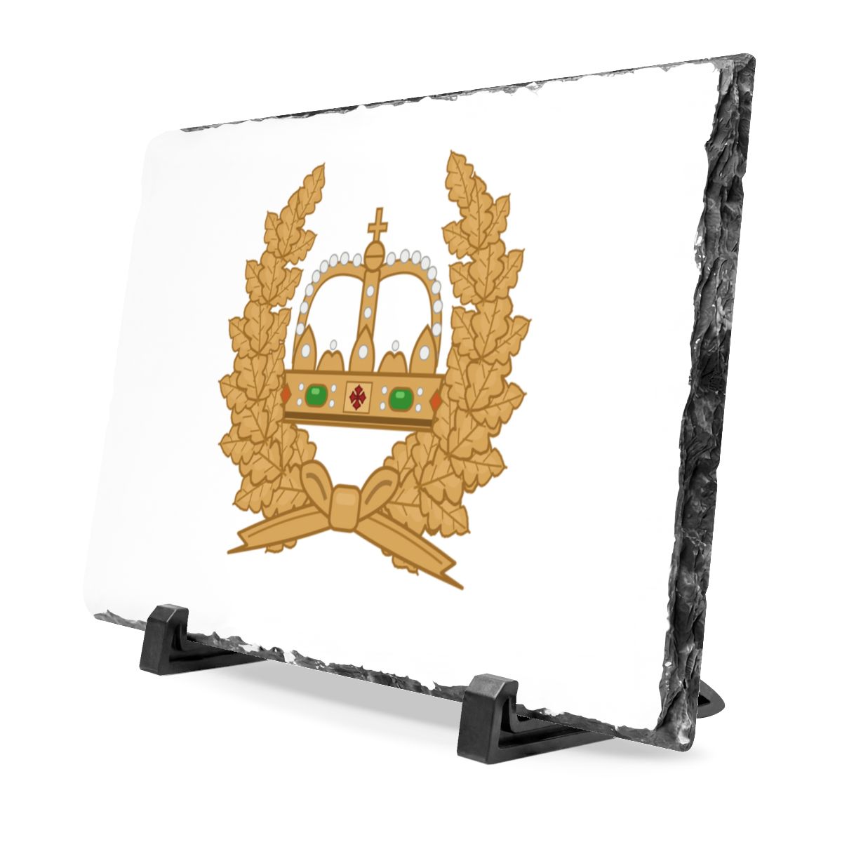 Legion Slate Desk Plaque, angled